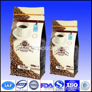 Side Gusseted Kraft Coffee Paper Pouch 